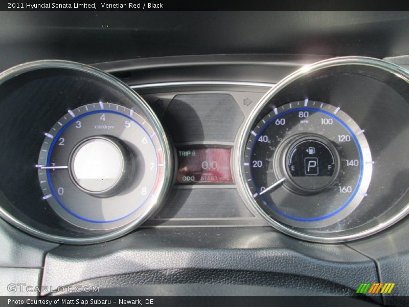 Venetian Red / Black 2011 Hyundai Sonata Limited