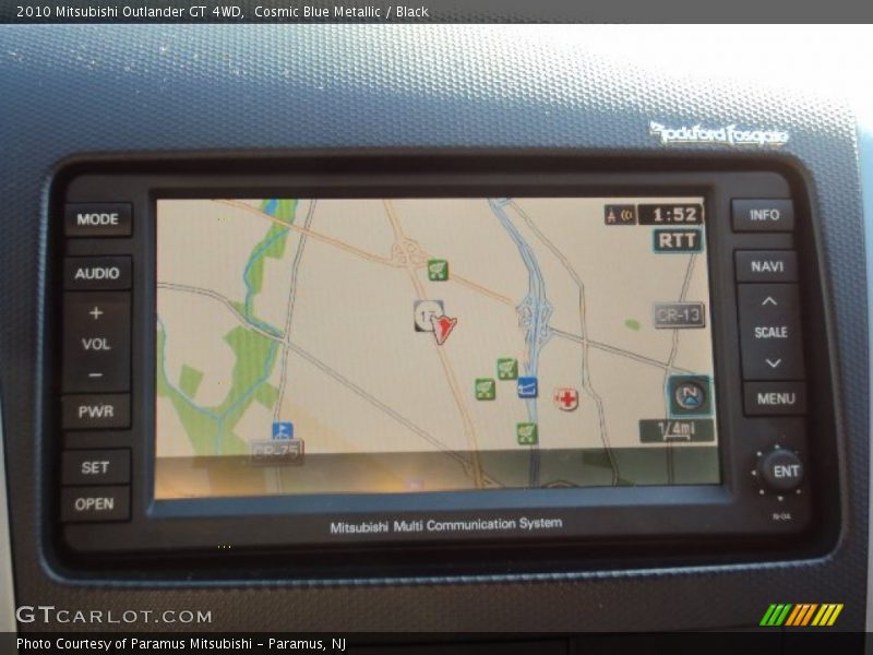 Cosmic Blue Metallic / Black 2010 Mitsubishi Outlander GT 4WD