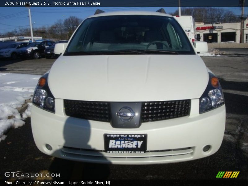 Nordic White Pearl / Beige 2006 Nissan Quest 3.5 S