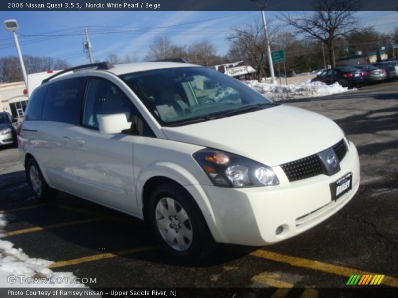 Nordic White Pearl / Beige 2006 Nissan Quest 3.5 S