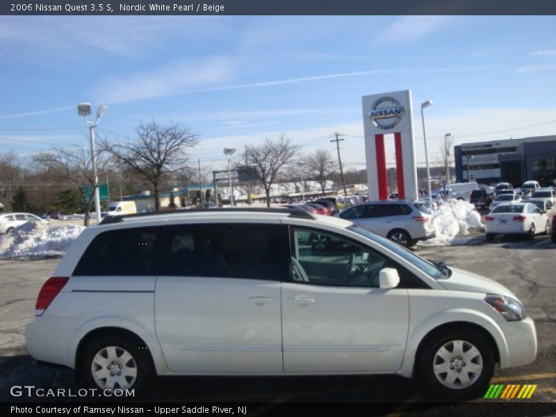 Nordic White Pearl / Beige 2006 Nissan Quest 3.5 S