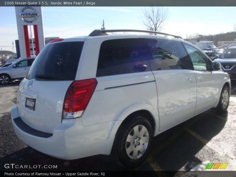 Nordic White Pearl / Beige 2006 Nissan Quest 3.5 S