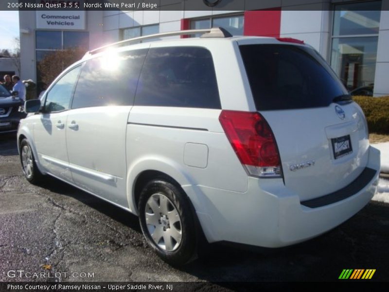 Nordic White Pearl / Beige 2006 Nissan Quest 3.5 S