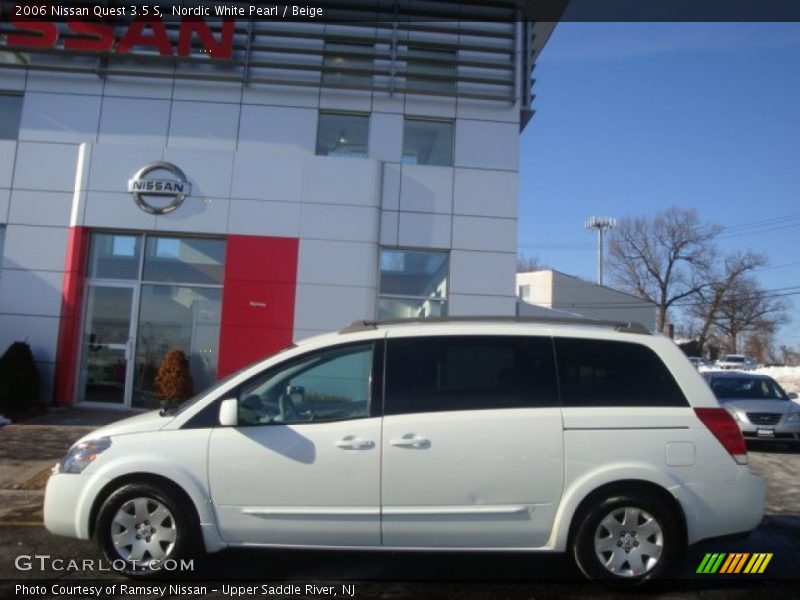 Nordic White Pearl / Beige 2006 Nissan Quest 3.5 S