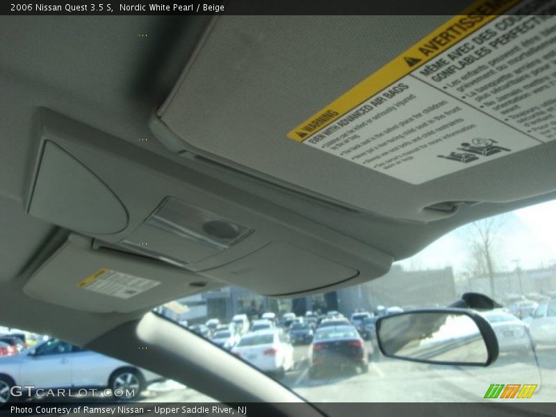 Nordic White Pearl / Beige 2006 Nissan Quest 3.5 S
