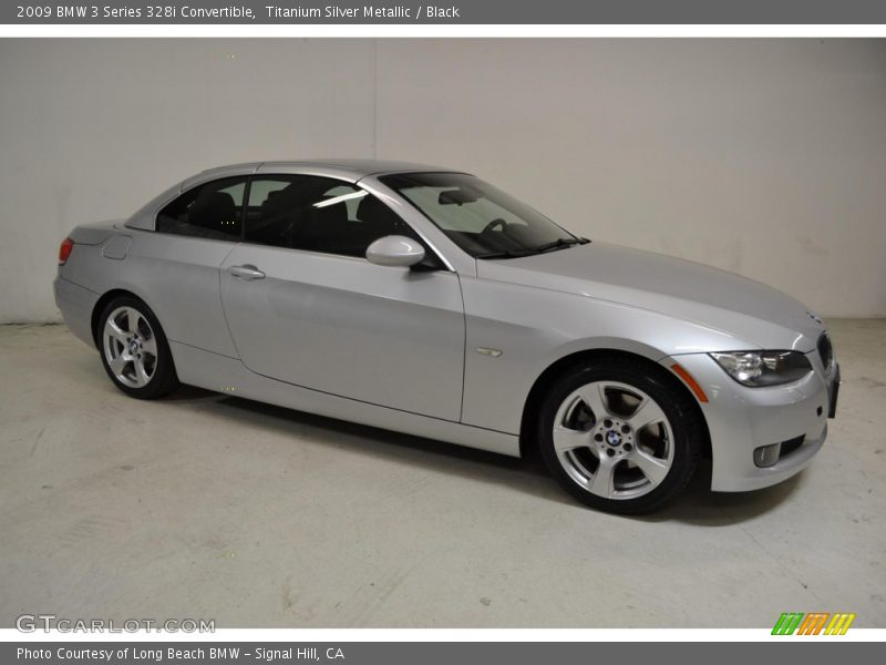 Titanium Silver Metallic / Black 2009 BMW 3 Series 328i Convertible