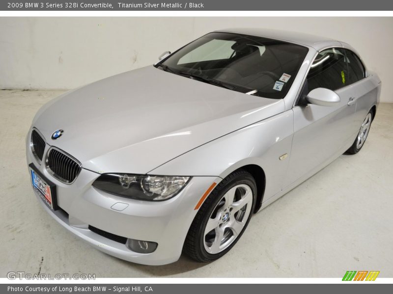 Titanium Silver Metallic / Black 2009 BMW 3 Series 328i Convertible