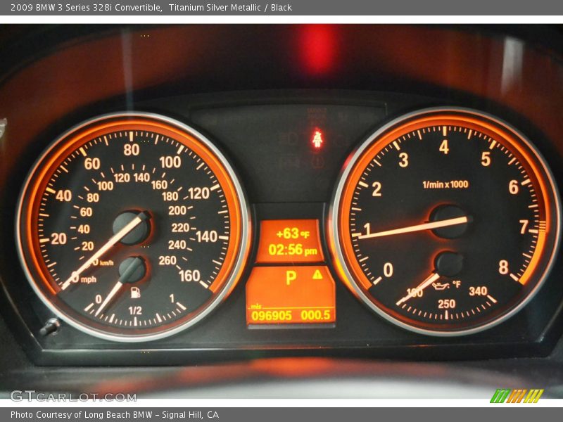Titanium Silver Metallic / Black 2009 BMW 3 Series 328i Convertible