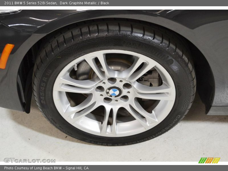 Dark Graphite Metallic / Black 2011 BMW 5 Series 528i Sedan