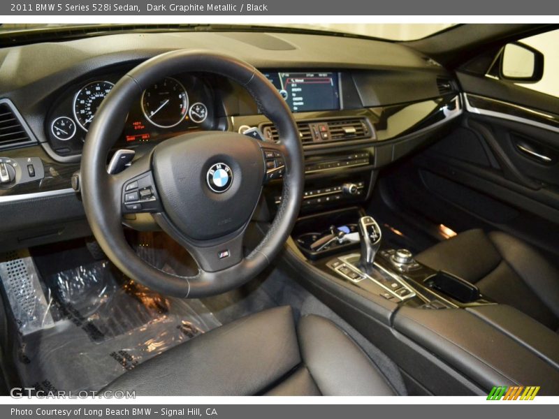 Dark Graphite Metallic / Black 2011 BMW 5 Series 528i Sedan