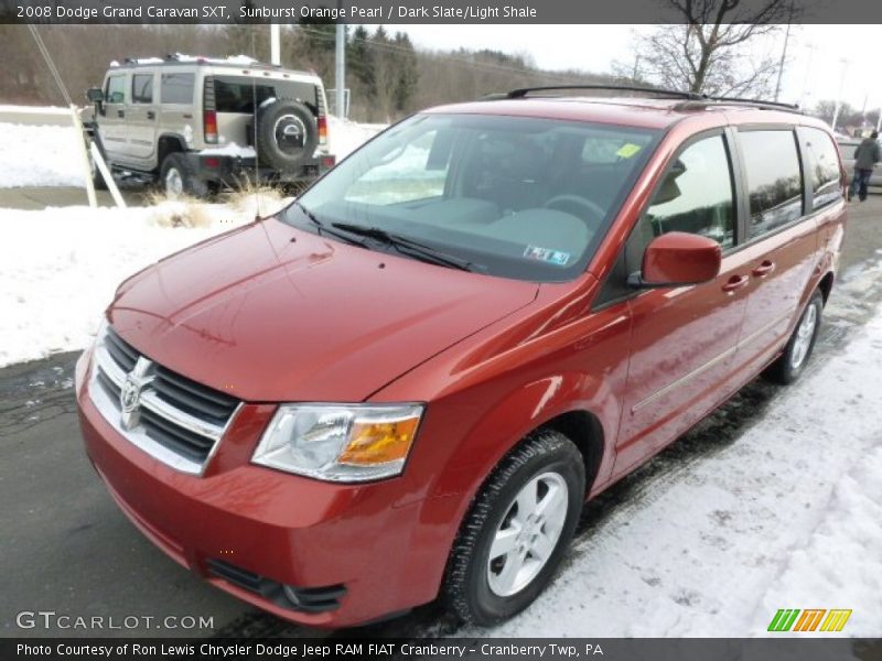Sunburst Orange Pearl / Dark Slate/Light Shale 2008 Dodge Grand Caravan SXT