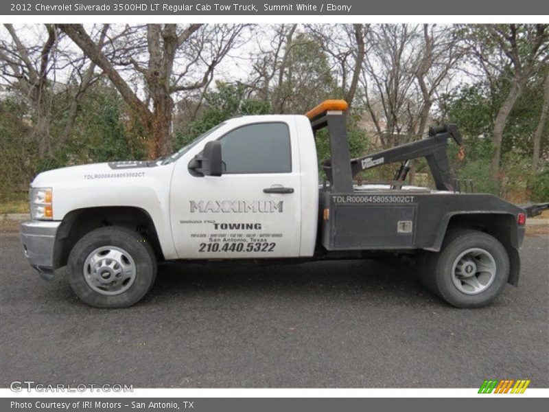 Summit White / Ebony 2012 Chevrolet Silverado 3500HD LT Regular Cab Tow Truck