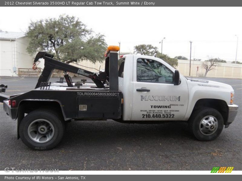 Summit White / Ebony 2012 Chevrolet Silverado 3500HD LT Regular Cab Tow Truck