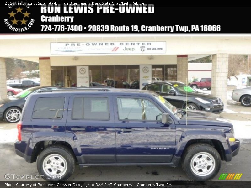 True Blue Pearl / Dark Slate Gray/Light Pebble 2013 Jeep Patriot Sport 4x4
