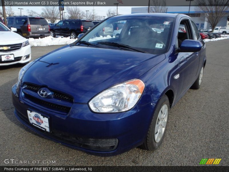 Dark Sapphire Blue / Black 2010 Hyundai Accent GS 3 Door