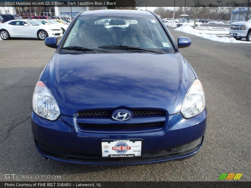 Dark Sapphire Blue / Black 2010 Hyundai Accent GS 3 Door