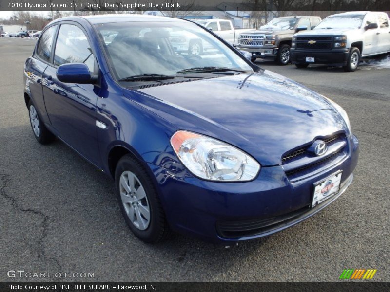 Dark Sapphire Blue / Black 2010 Hyundai Accent GS 3 Door