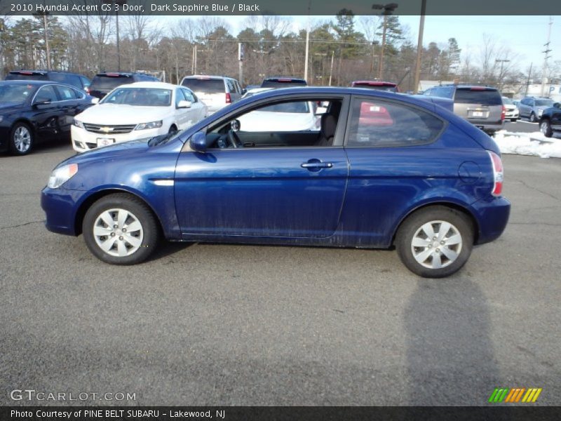 Dark Sapphire Blue / Black 2010 Hyundai Accent GS 3 Door