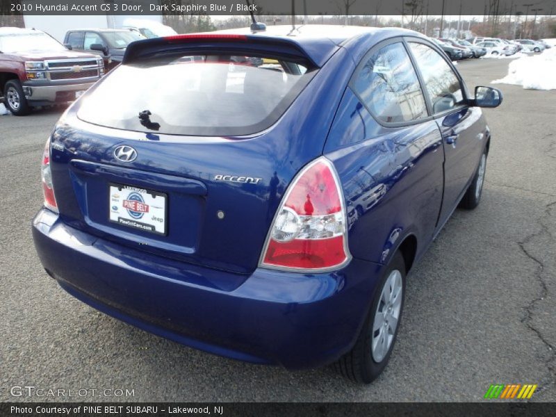 Dark Sapphire Blue / Black 2010 Hyundai Accent GS 3 Door