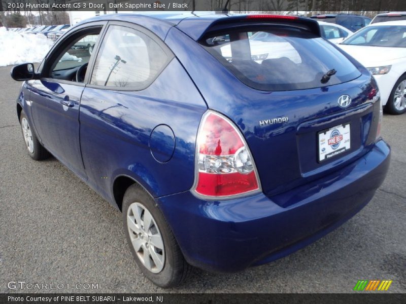 Dark Sapphire Blue / Black 2010 Hyundai Accent GS 3 Door
