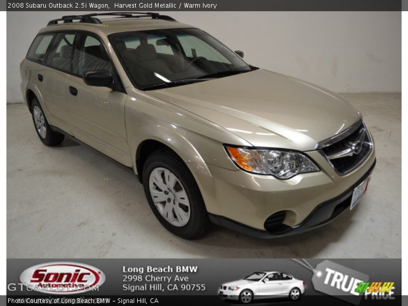 Harvest Gold Metallic / Warm Ivory 2008 Subaru Outback 2.5i Wagon
