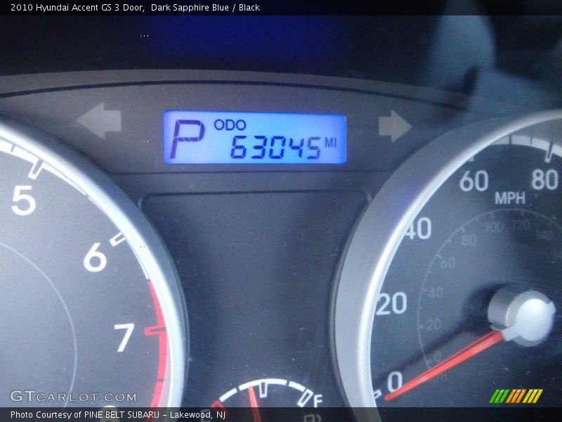 Dark Sapphire Blue / Black 2010 Hyundai Accent GS 3 Door