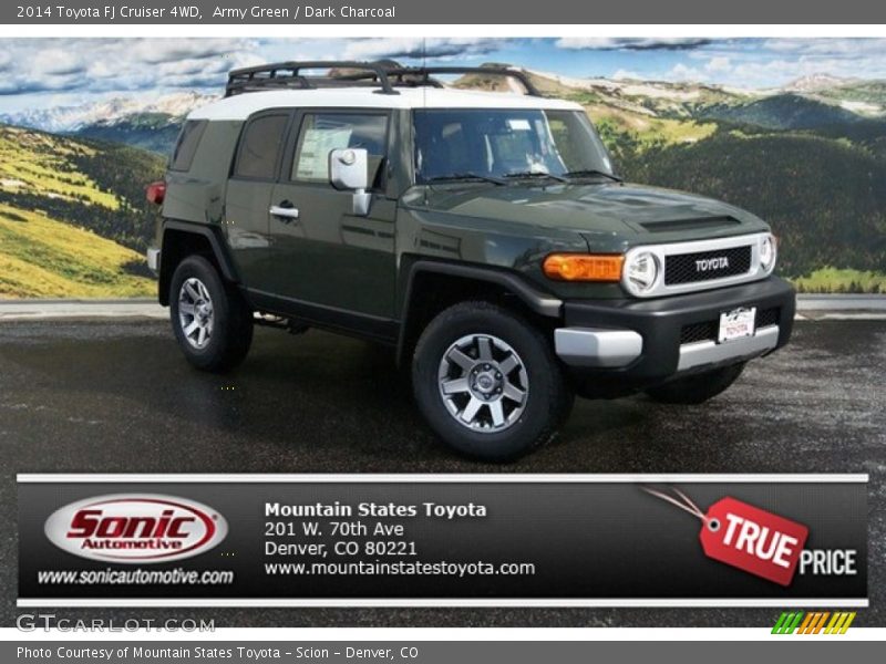 Army Green / Dark Charcoal 2014 Toyota FJ Cruiser 4WD