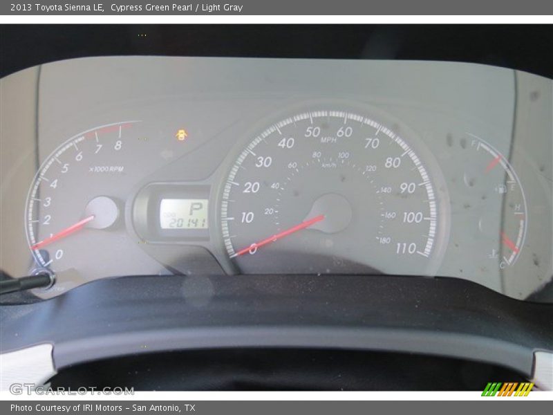 Cypress Green Pearl / Light Gray 2013 Toyota Sienna LE