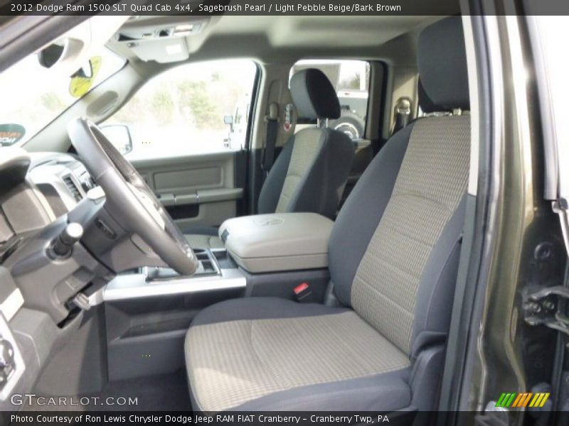 Sagebrush Pearl / Light Pebble Beige/Bark Brown 2012 Dodge Ram 1500 SLT Quad Cab 4x4