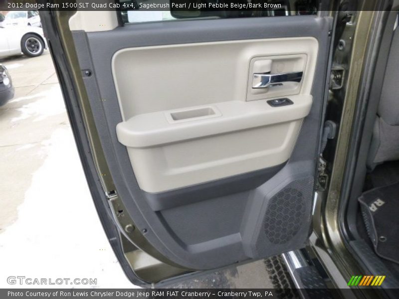 Sagebrush Pearl / Light Pebble Beige/Bark Brown 2012 Dodge Ram 1500 SLT Quad Cab 4x4
