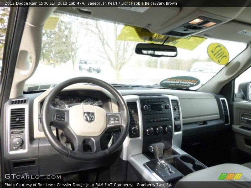 Sagebrush Pearl / Light Pebble Beige/Bark Brown 2012 Dodge Ram 1500 SLT Quad Cab 4x4