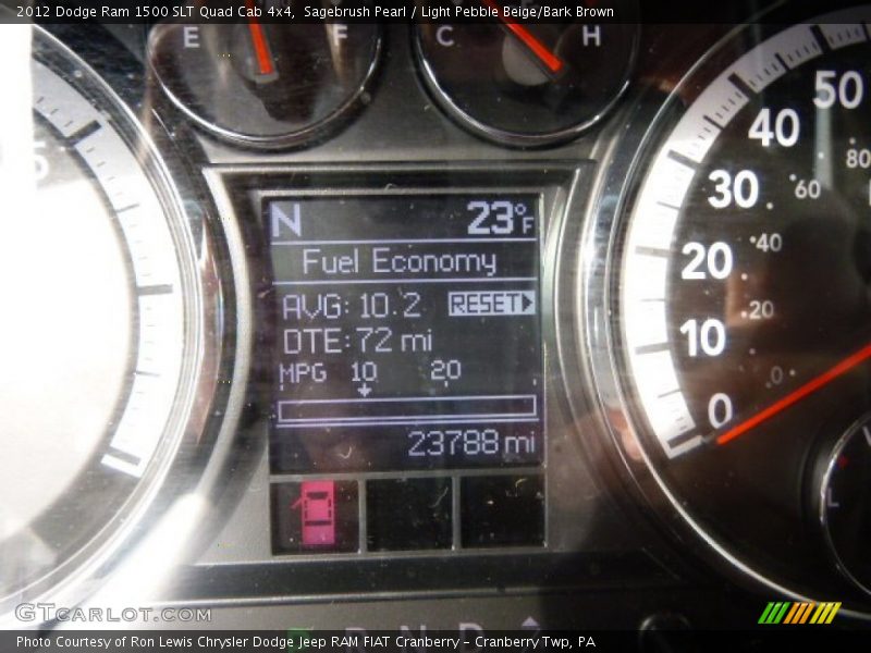 Sagebrush Pearl / Light Pebble Beige/Bark Brown 2012 Dodge Ram 1500 SLT Quad Cab 4x4