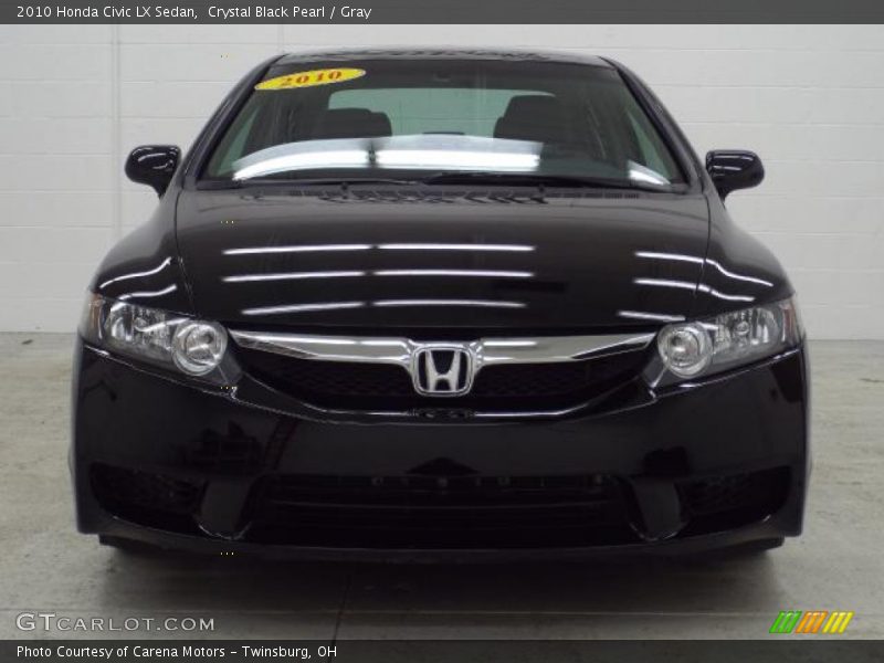 Crystal Black Pearl / Gray 2010 Honda Civic LX Sedan