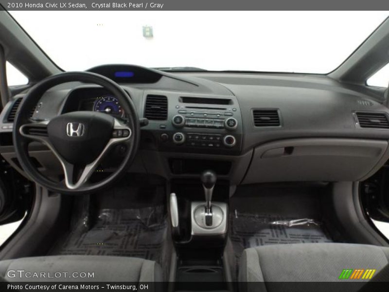 Crystal Black Pearl / Gray 2010 Honda Civic LX Sedan