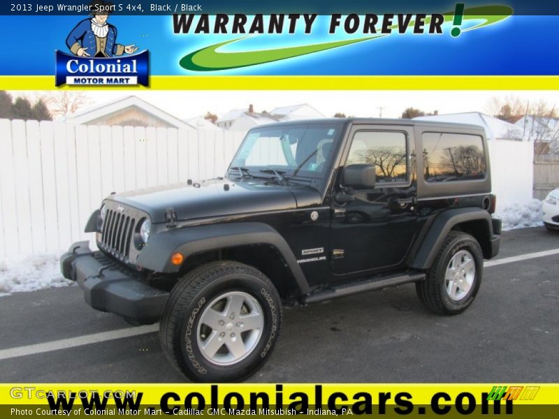 Black / Black 2013 Jeep Wrangler Sport S 4x4