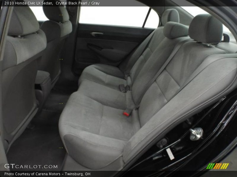 Crystal Black Pearl / Gray 2010 Honda Civic LX Sedan