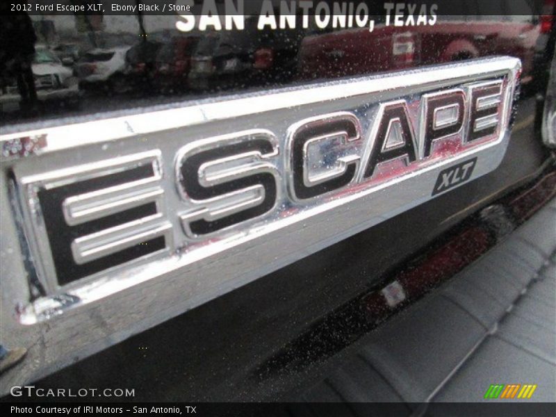 Ebony Black / Stone 2012 Ford Escape XLT