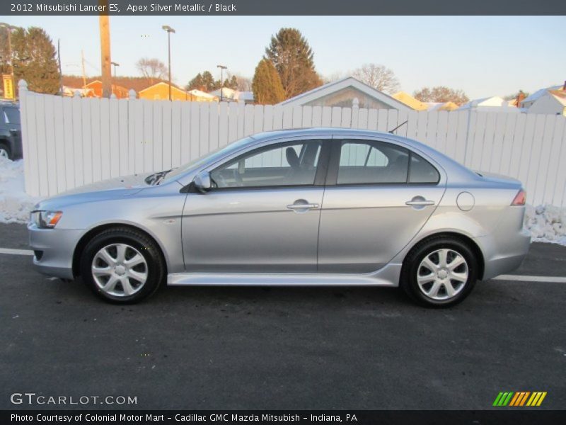 Apex Silver Metallic / Black 2012 Mitsubishi Lancer ES