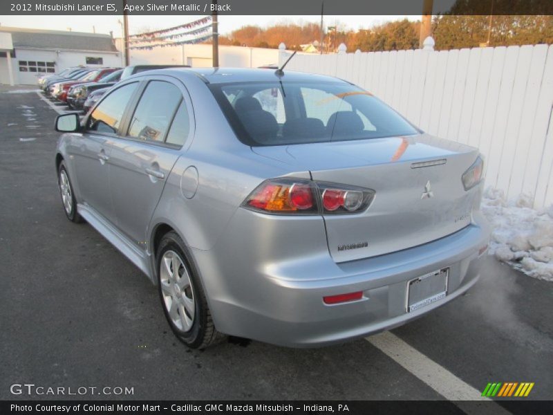 Apex Silver Metallic / Black 2012 Mitsubishi Lancer ES