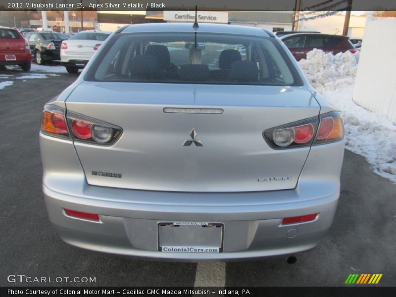 Apex Silver Metallic / Black 2012 Mitsubishi Lancer ES