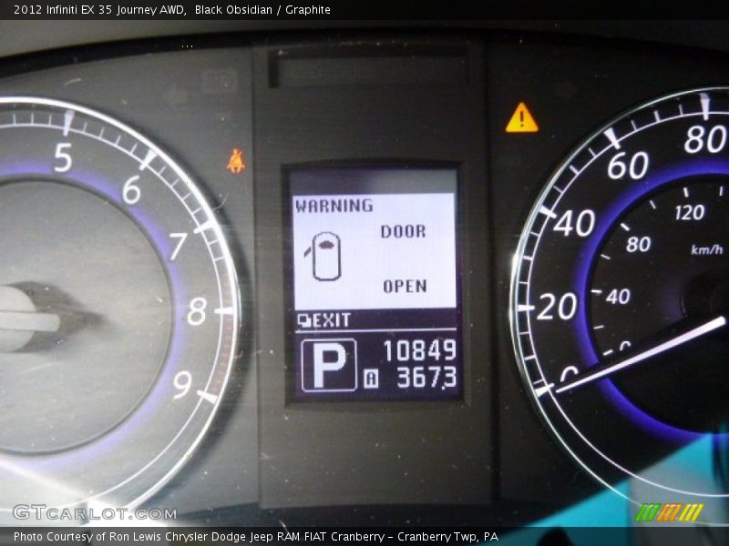 Black Obsidian / Graphite 2012 Infiniti EX 35 Journey AWD