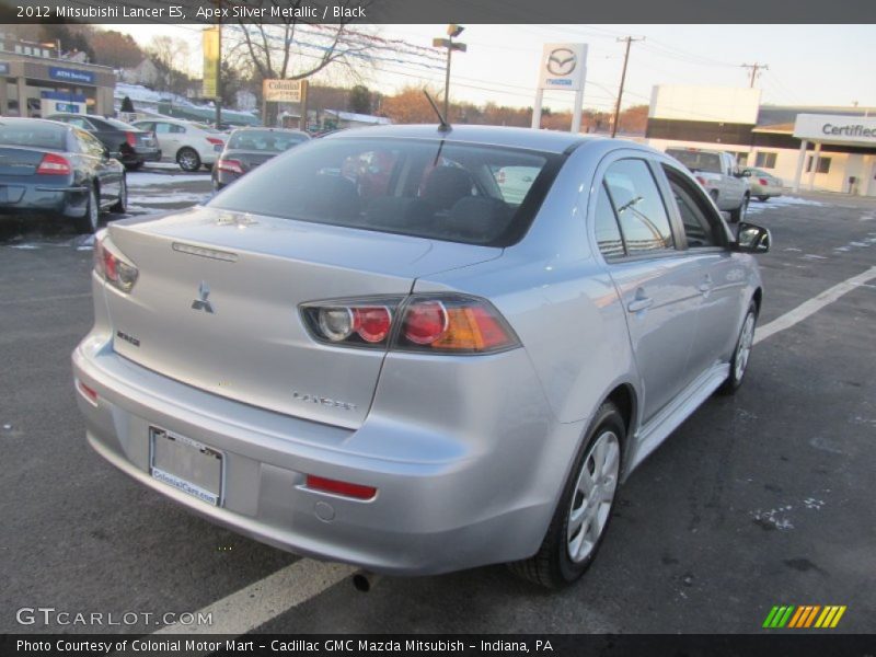 Apex Silver Metallic / Black 2012 Mitsubishi Lancer ES