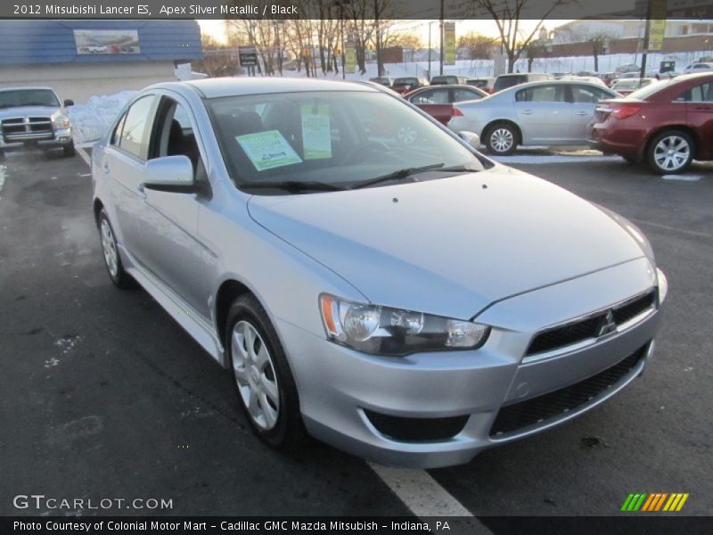 Apex Silver Metallic / Black 2012 Mitsubishi Lancer ES