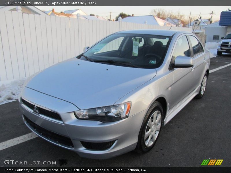 Apex Silver Metallic / Black 2012 Mitsubishi Lancer ES
