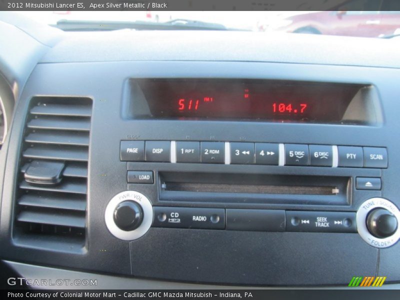 Apex Silver Metallic / Black 2012 Mitsubishi Lancer ES