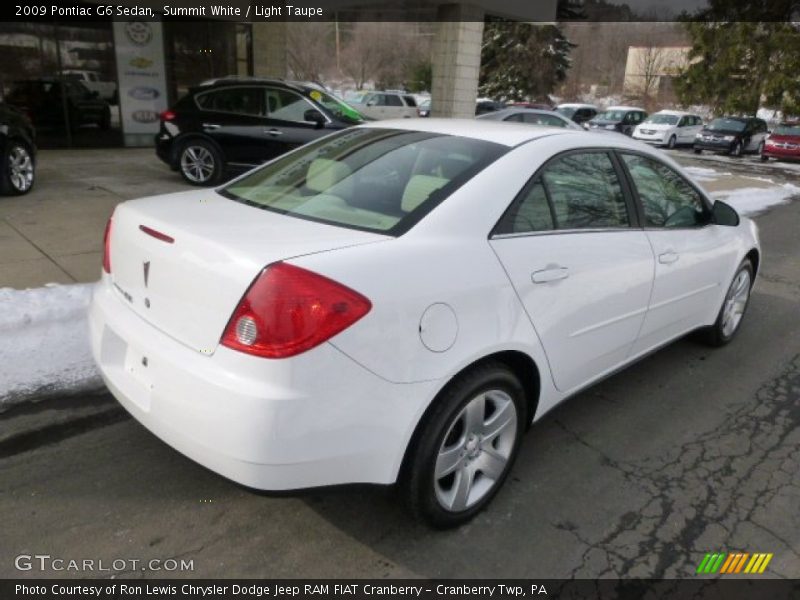 Summit White / Light Taupe 2009 Pontiac G6 Sedan