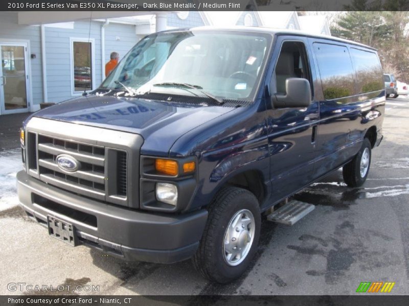 Dark Blue Metallic / Medium Flint 2010 Ford E Series Van E350 XL Passenger