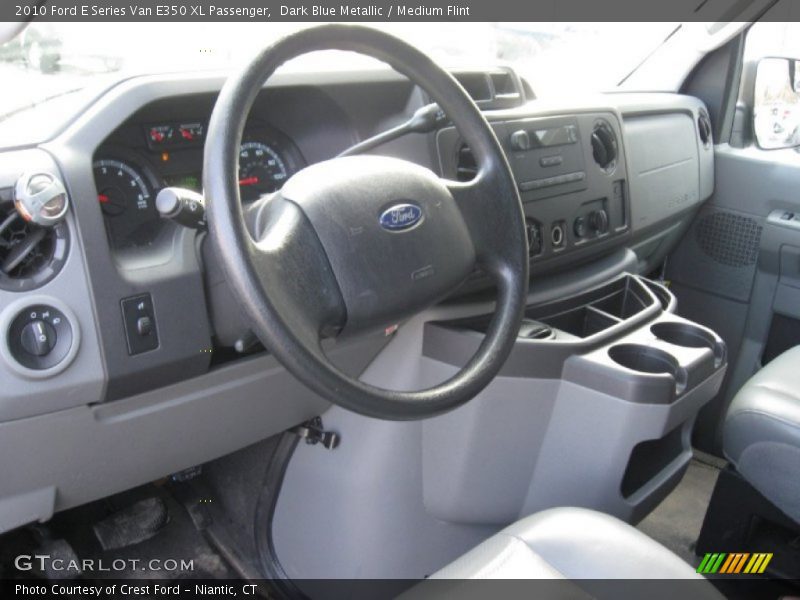 Dark Blue Metallic / Medium Flint 2010 Ford E Series Van E350 XL Passenger