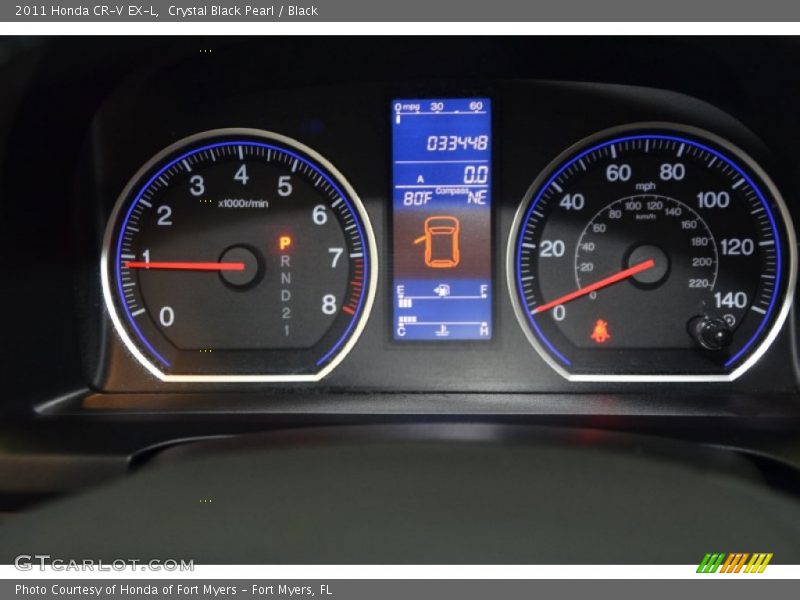 Crystal Black Pearl / Black 2011 Honda CR-V EX-L