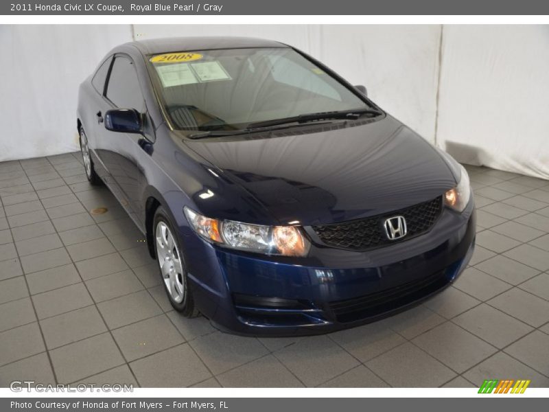 Royal Blue Pearl / Gray 2011 Honda Civic LX Coupe